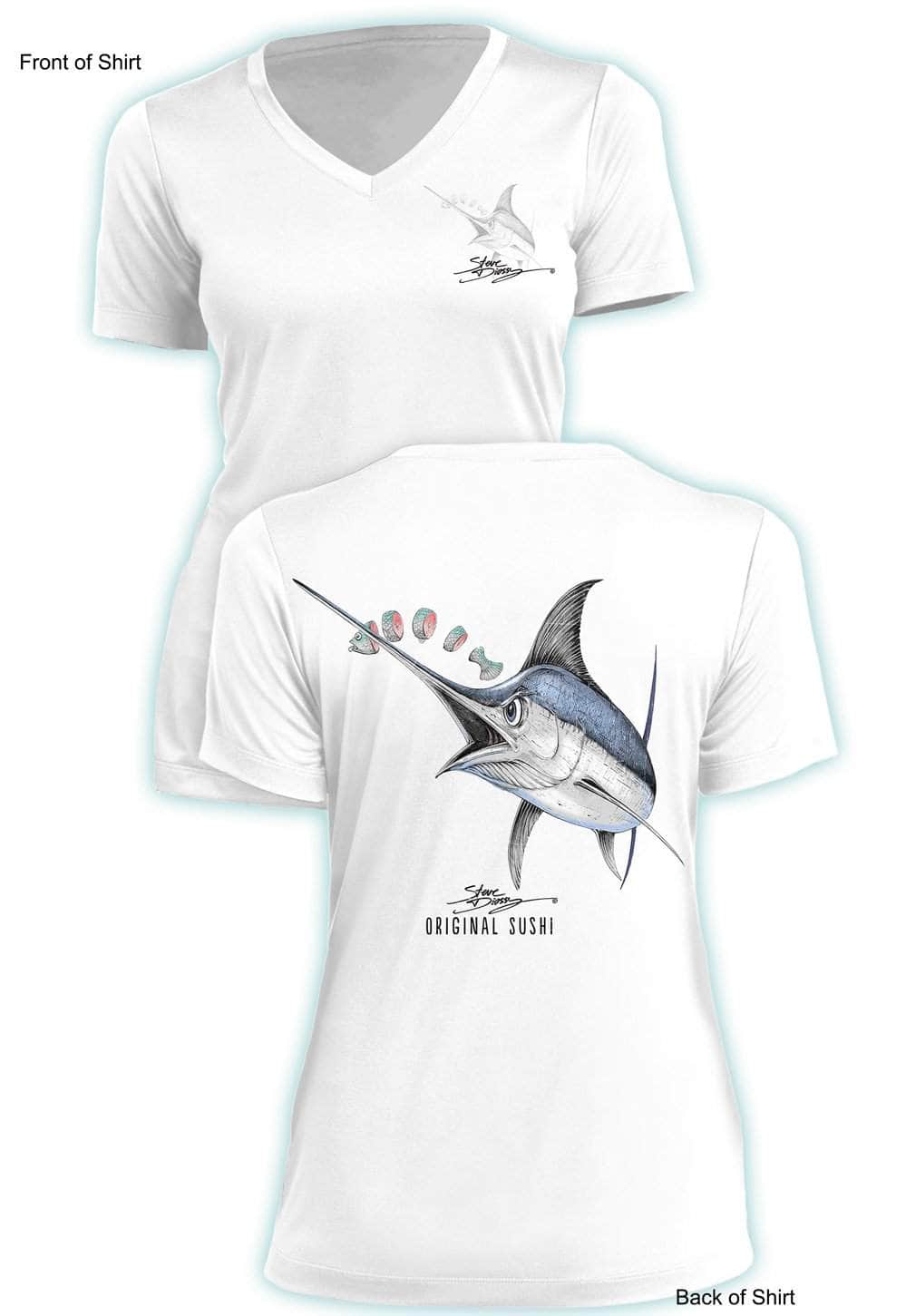 Original Sushi- Ladies Short Sleeve V-Neck-100% Polyester